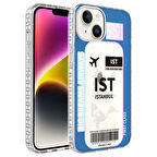 iPhone 14 Plus Uyumlu AirBag Kenarlı Renkli Desenli Silikon Zore Elegans Kılıf-NO4