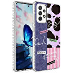 Galaxy A33 5G Uyumlu Airbag Kenarlı Renkli Desenli Silikon Zore Elegans Kapak-NO8