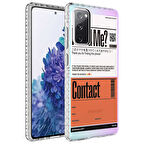 Galaxy S20 FE Uyumlu AirBag Kenarlı Renkli Desenli Silikon Zore Elegans Kılıf-NO6