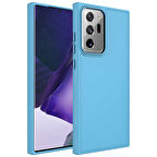 Galaxy Note 20 Ultra Uyumlu Metal Çerçeve ve Buton Tasarımlı Silikon Zore Luna Kılıf-Sierra