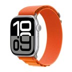 Watch 10 46mm Uyumlu MKST KRD-74 Hasır Kordon-Turuncu