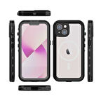 iPhone 14 Plus Uyumlu 1-1 Su Geçirmez Kılıf-Siyah