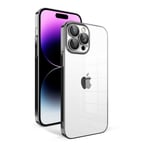 iPhone 14 Pro Max Uyumlu Kamera Korumalı Renkli Çerçeveli Zore Garaj Kılıf-Siyah