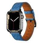 ​​​Watch 7 45mm Uyumlu KRD-76 PU Deri Kordon Strap Kayış CLO- Mavi