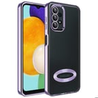 Galaxy A23 Uyumlu Kamera Korumalı Logo Gösteren Zore Omega Kapak-Lila