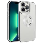 iPhone 11 Pro Max Uyumlu Kamera Korumalı Logo Gösteren Zore Omega Kılıf-Gümüş
