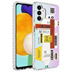 Galaxy A04S Uyumlu Airbag Kenarlı Renkli Desenli Silikon Zore Elegans Kapak-NO2