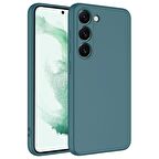 Galaxy S23 Uyumlu Zore Mara Lansman Kapak-Koyu Yeşil