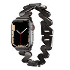 ​​​Watch Ultra 49mm Kordon Uyumlu KRD-80 Metal Strap Kayış CLO- Siyah