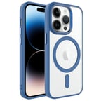 iPhone 14 Pro Max Uyumlu Wireless Şarj Özellikli Zore Krom Magsafe Silikon Kılıf-Lavendery Gra