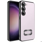 Galaxy S23 Plus Uyumlu Kamera Korumalı Logo Gösteren Zore Omega Kapak-Siyah