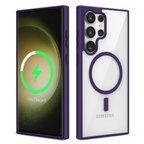 Galaxy S22 Ultra Uyumlu Magsafe Wireless Şarj Özellikli Silikon Zore Ege Kılıf-Mor