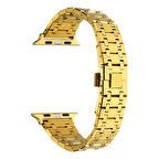 Watch 44mm Uyumlu KRD-83 Metal Zore Kordon-Gold