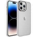 iPhone 14 Pro Uyumlu Kamera Korumalı Transparan Zore Post Kılıf-Renksiz