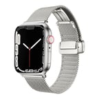 Watch 7 45mm Uyumlu KRD-85 Metal Zore Kordon-Gümüş