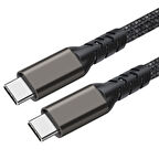 Siyah 2.Jenerasyon Type-C to Type-C USB3.2 PD Data Kablosu 100W 20Gbps 4K@60Hz 0.5 Metre-Zore