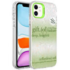 iPhone 11 Uyumlu Mermer Desenli Zore Marbello Kapak-Yeşil