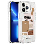 iPhone 13 Pro Uyumlu Mermer Desenli Zore Marbello Kılıf-Kahverengi