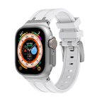 Watch 44mm Uyumlu KRD-89 Uyumlu Zore Kordon-Beyaz