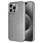 iPhone 15 Pro Max Uyumlu Kamera Korumalı Simli Lüks Zore Koton Kılıf-Gri