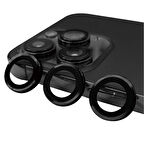 iPhone 15 Pro Max Uyumlu Zore CL-07 Kamera Koruyucu-Siyah