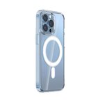 iPhone 15 Pro Max Uyumlu Magsafe Şarj Özellikli Şeffaf Sert PC Zore Embos Kılıf-Renksiz