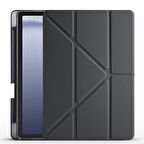 Samsung Galaxy Tab A9 Plus Kılıf Tri Folding Kalem Bölmeli Standlı Kılıf