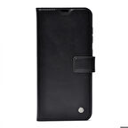 iPhone 15 Plus Uyumlu Zore Kar Deluxe Kapaklı Kılıf-Siyah