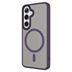 Galaxy S24 Plus Uyumlu Sert PC Arka Yüzey Wireless Şarj Özellikli Zore Flet Magsafe Kılıf-Ko