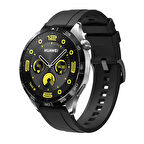 Huawei GT4 22mm Uyumlu CLO- KRD-95 Silikon Kordon-Siyah