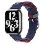 Watch 44mm Uyumlu CLO- KRD-97 Sarmal Örgü Tasarımlı Kordon-Lacivert