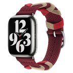 Watch 38mm Uyumlu CLO- KRD-97 Sarmal Örgü Tasarımlı Kordon-Kırmızı