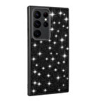 Galaxy S24 Ultra Uyumlu Parlak Taşlı Tasarım Pırlanta Zore Kılıf-Siyah