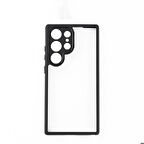 Galaxy S24 Ultra Uyumlu Kamera Korumalı Şeffaf Arka Yüzey Zore New Roll Kapak-Siyah