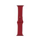 Watch 40mm Band Serisi Klasik Kordon Silikon Strap Kayış-Kırmızı-Rose Gold