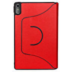 Lenovo Tab P11 11.5" (2.Nesil) Uyumlu ​MKST Fest Dönebilen Standlı Kılıf-Kırmızı