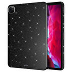iPad Pro 11 2018 Simli Parlak Görünümlü Uyumlu ​FRMS Tablet Koton Kılıf-Siyah