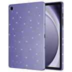 Galaxy Tab S7 T870 Simli Parlak Görünümlü Uyumlu ​JOEC Tablet Koton Kılıf-Derin Mor