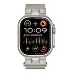Apple Watch Ultra 49mm Zore KRD-107 Metal Hasır Kordon-Gri