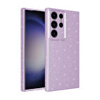 Samsung Galaxy S24 Ultra Kılıf Kamera Korumalı Simli Lüks Koton Kapak