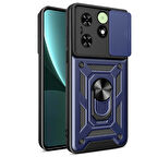 Tecno Spark Go 2024 Kılıf Magnetik Standlı Kamera Korumalı Sürgülü Vega Kapak