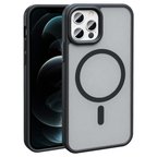 iPhone 13 Pro Kılıf Magsafe Şarj Özellikli Mat Arka Yüzey MKST Sio Kapak-Siyah