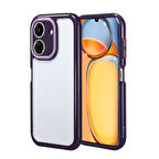 Xiaomi Poco C65 Kılıf Kamera Korumalı Renkli Kenar ve Çerçeve Tasarımlı Zore Vitamin Kapak-Derin Mor