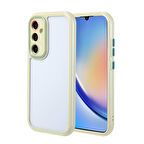 Galaxy A34 Kılıf Kamera Korumalı Renkli Kenar ve Çerçeve Tasarımlı Zore Vitamin Kapak-Yeşil