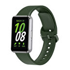 Galaxy Fit 3 Silikon Kordon Zore KRD-110 Strap Kayış-Koyu Yeşil