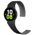 Galaxy Watch 5 40mm Zore KRD-111 20mm Çizgili Desenli Silikon Kordon-Siyah