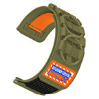 Galaxy Watch 42mm Zore KRD-112 20mm Orbital Örgülü Halat Tasarımlı Naylon Kumaş Hasır Kordon-Yeşil