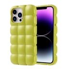 iPhone 14 Pro Max Kılıf Parlak Esnek Silikon NRTK Dom Dom Kapak - Yeşil