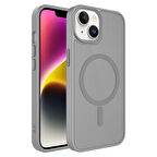 iPhone 13 Kılıf Mat Arka Yüzey Wireless Şarj Özellikli  Flet Magsafe Kapak kılıf