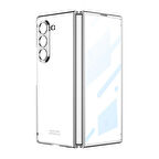Galaxy Z Fold 6 Kılıf Zore Full Camlı Kıpta Kapak-Gümüş